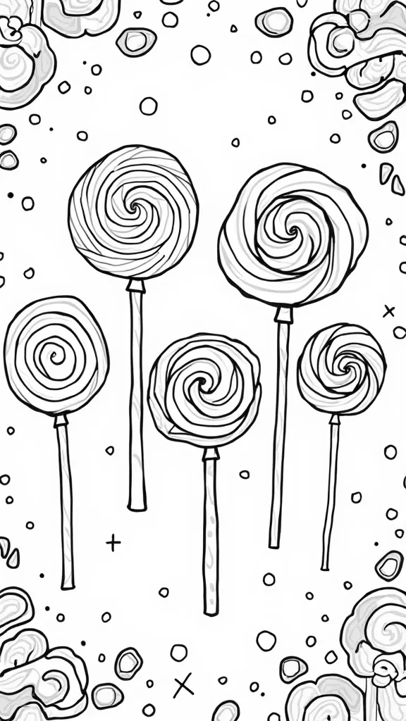 lollipops coloring pages